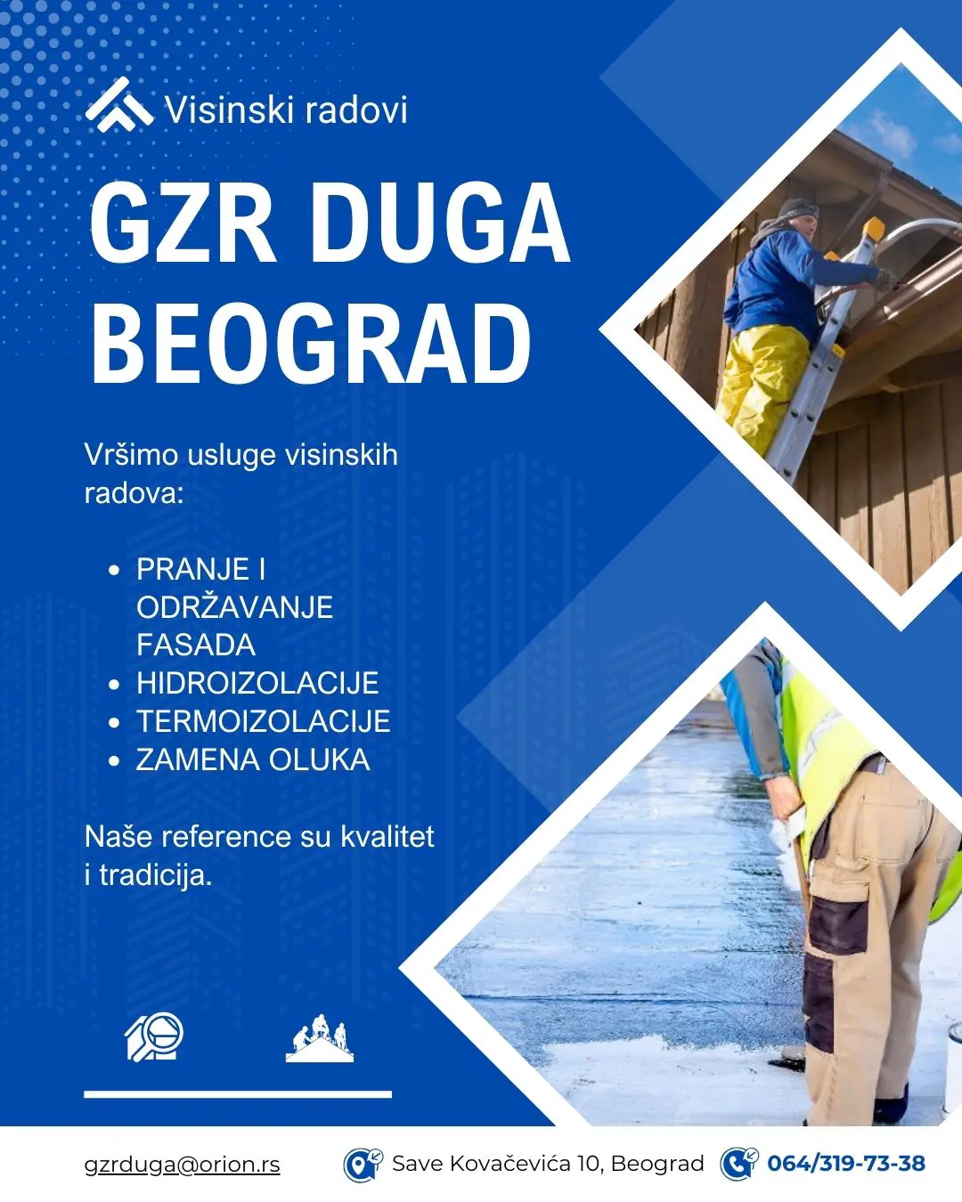 Visinski radovi GZR Duga Beograd
