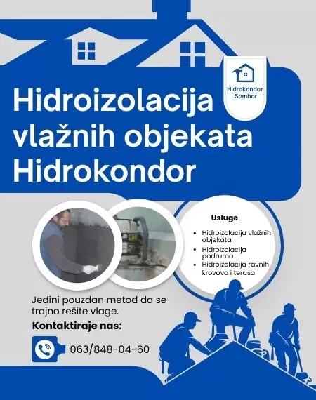 Hidroizolacija vlažnih objekata Hidrokondor Sombor