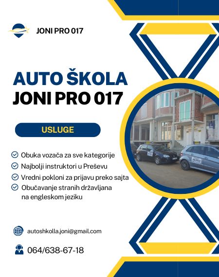 auto škola joni pro 017 preševo