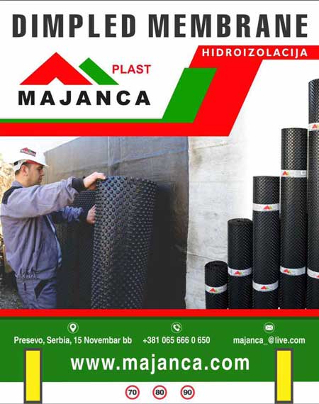 majanca plast dimpled membrane preševo