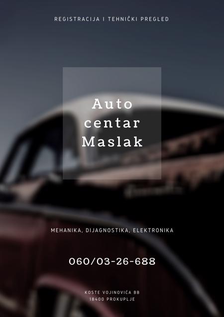 Auto centar Maslak Prokuplje registracija vozila, tehnički pregled