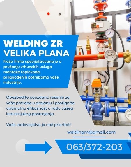 Montaža toplovoda za industriju Velika Plana