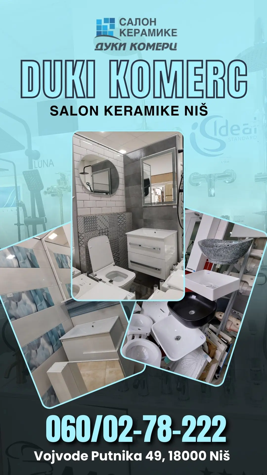 Salon keramike i opreme za kupatila Niš Duki Komerc